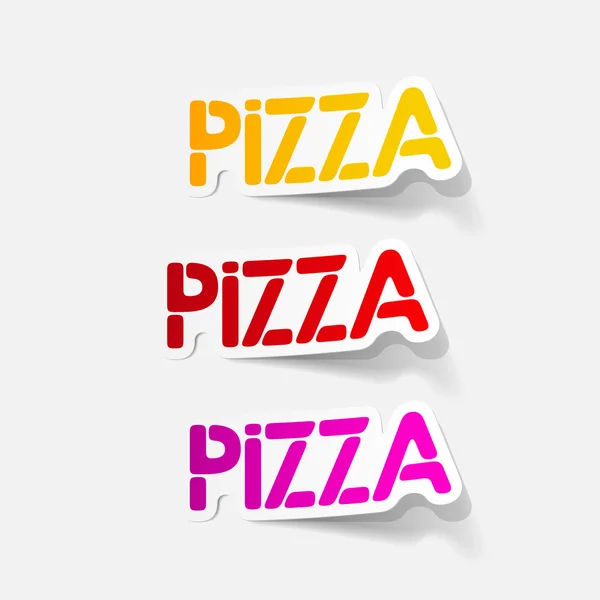 Realistic design element: pizza — Stock Vector