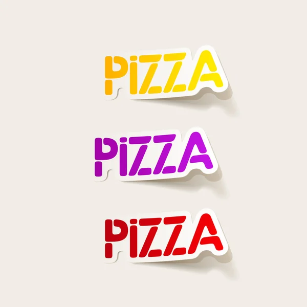 Ρεαλιστικό σχεδιασμό στοιχείο: πίτσα — Διανυσματικό Αρχείο