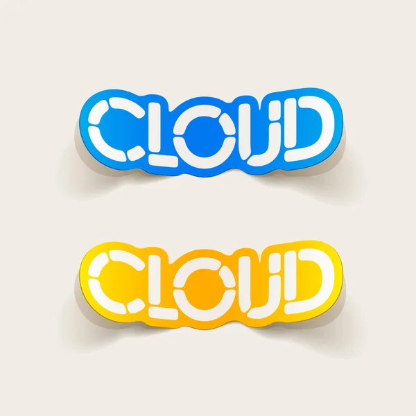 Realistic design element: cloud — Stock Vector