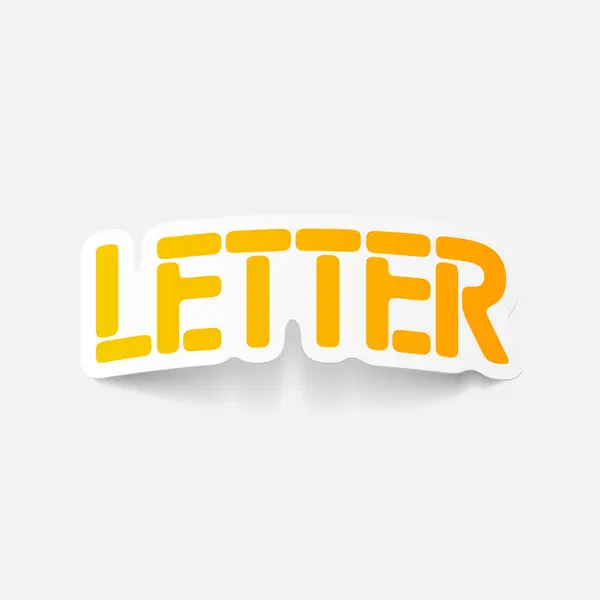 Élément de conception réaliste : lettre — Image vectorielle