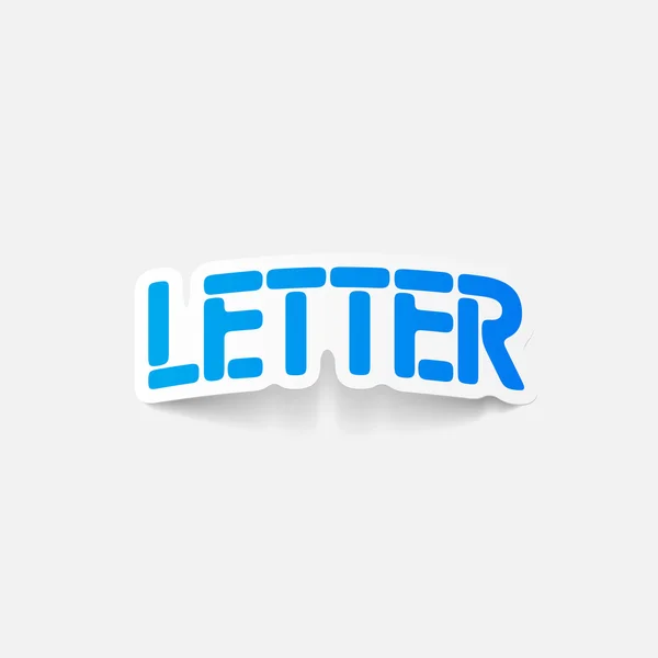Élément de conception réaliste : lettre — Image vectorielle