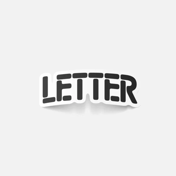 Elemento de diseño realista: carta — Vector de stock