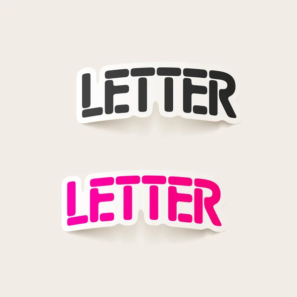 Realistic design element: letter — Stock Vector