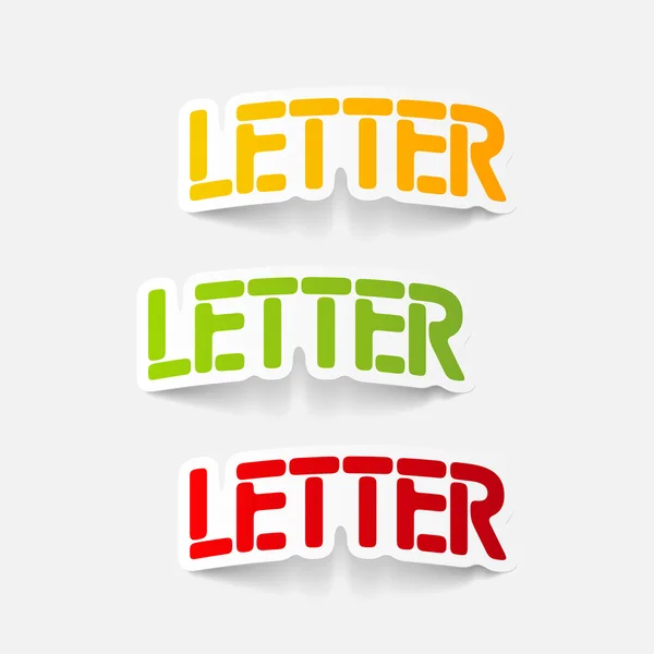 現実的な設計要素: 手紙 — ストックベクタ