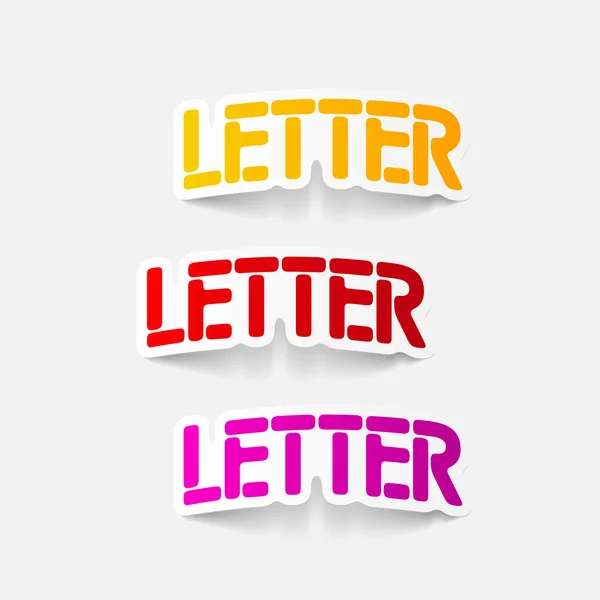 現実的な設計要素: 手紙 — ストックベクタ
