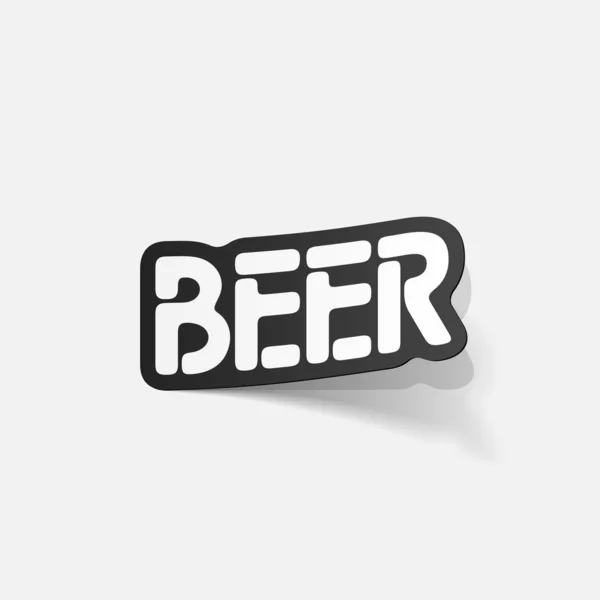 Élément de design réaliste : bière — Image vectorielle