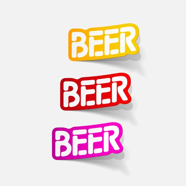 Elemento de diseño realista: cerveza — Vector de stock