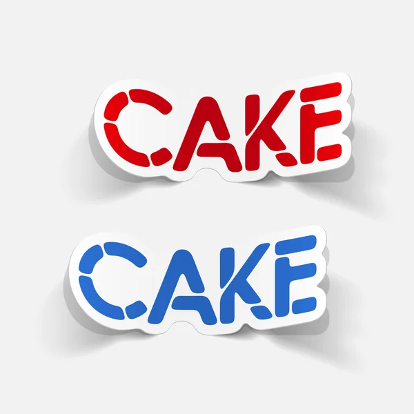 Realistic design element: cake — Stock Vector