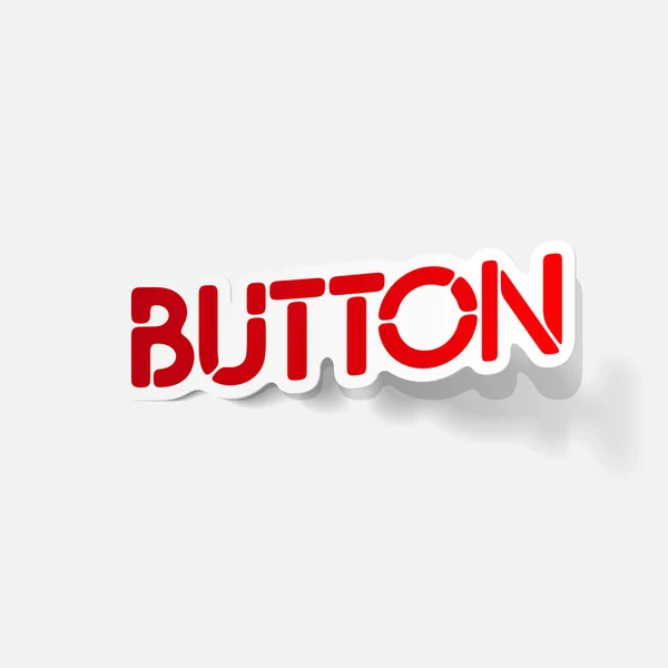 Realistic design element: button — Stock Vector