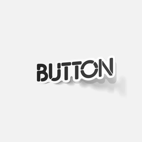 Elemento de diseño realista: botón — Vector de stock