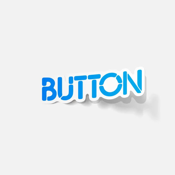 Realistic design element: button — Stockový vektor