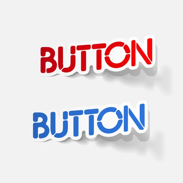 Realistic design element: button — Stock Vector