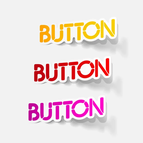 Realistic design element: button — Stock Vector