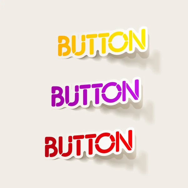 Elemento de diseño realista: botón — Vector de stock