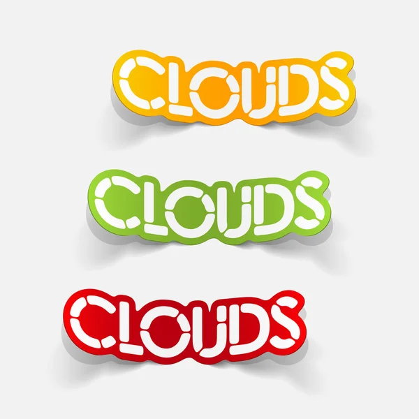 Realistic design element: clouds — Stock Vector