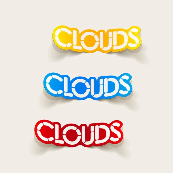 Elemento de diseño realista: nubes — Vector de stock