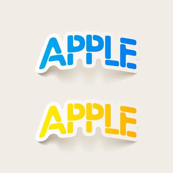 Elemento de design realista: maçã —  Vetores de Stock