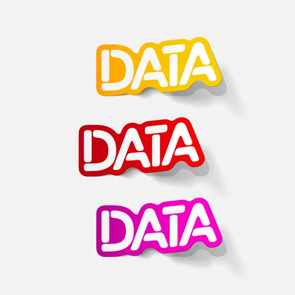 Realistic design element: DATA — Stock Vector
