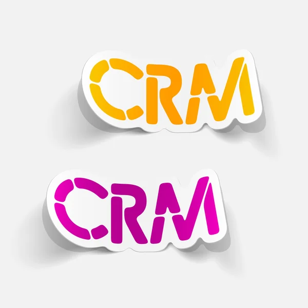 Realistic design element: CRM — Stock Vector