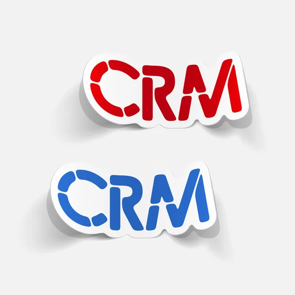 Realistic design element: CRM — Stock Vector