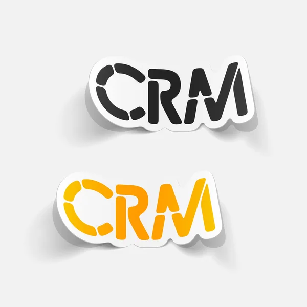 Realistic design element: CRM — Stock Vector