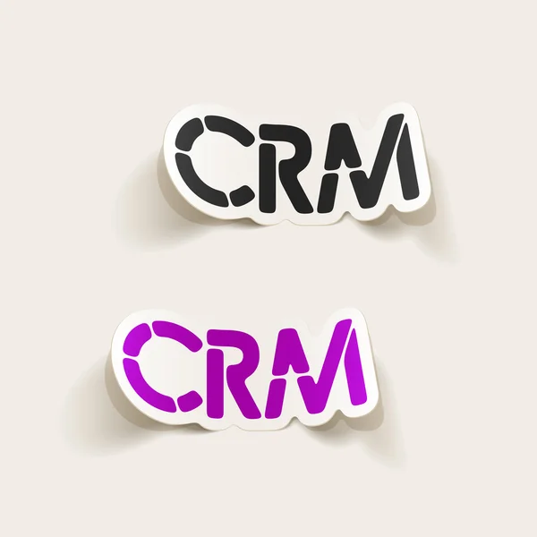 Realistic design element: CRM — Stock Vector