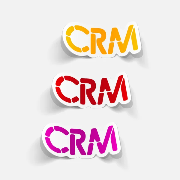 Realistic design element: CRM — Stock Vector