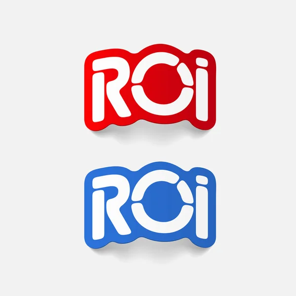 Realistic design element: ROI — Stock Vector