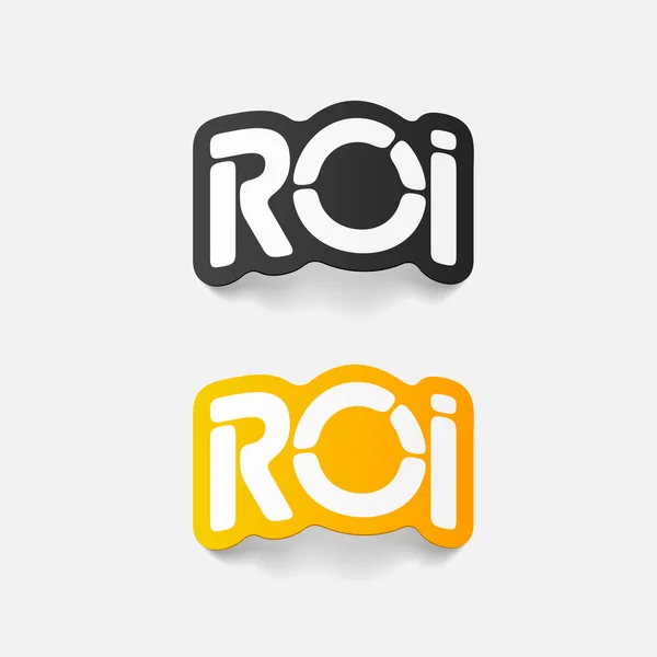 Realistic design element: ROI — Stock Vector