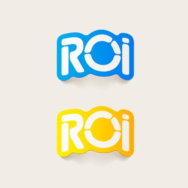 Realistisches Gestaltungselement: roi — Stockvektor