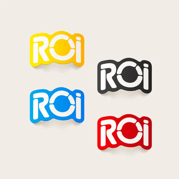 Realistic design element: ROI — Stock Vector