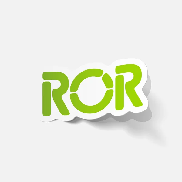 องค์ประกอบการออกแบบที่สมจริง: ror — ภาพเวกเตอร์สต็อก