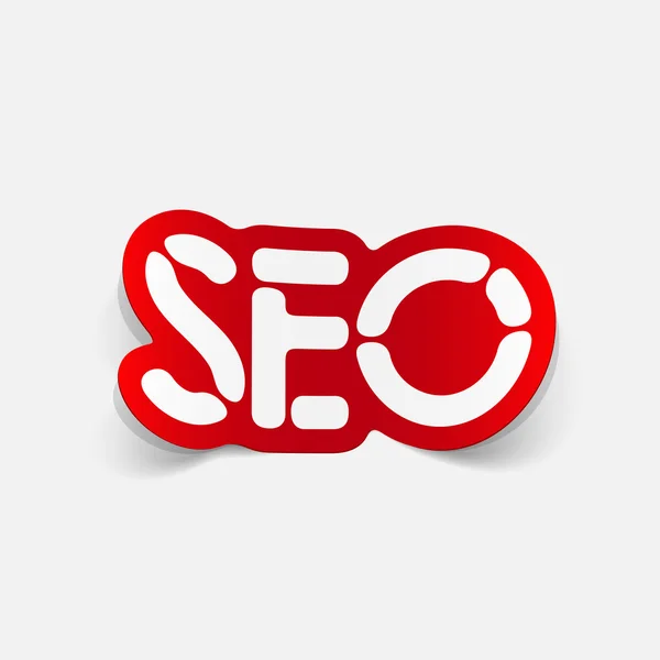 Элемент реалистичного дизайна: seo — стоковый вектор