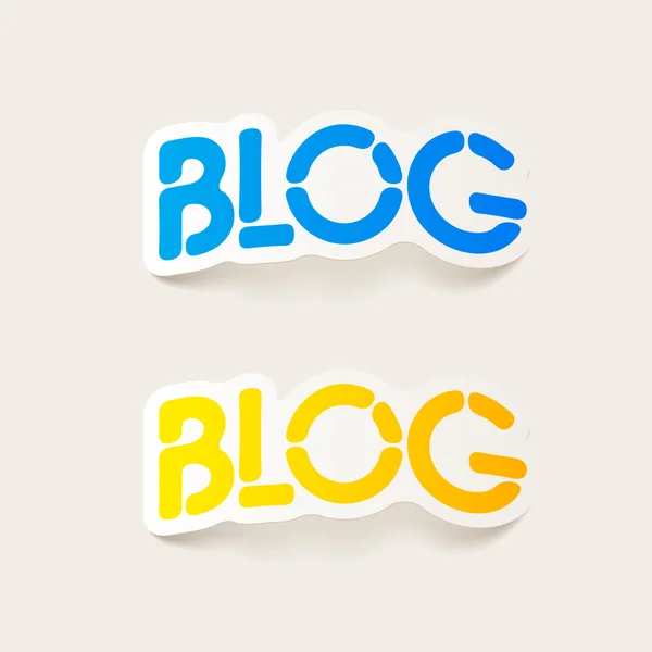 Realistic design element: BLOG — Stock Vector