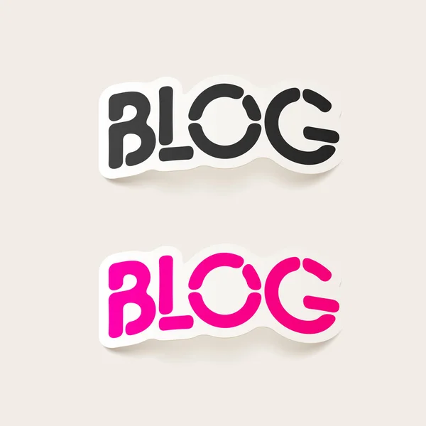 Реалістичний елемент дизайну: блог — стоковий вектор