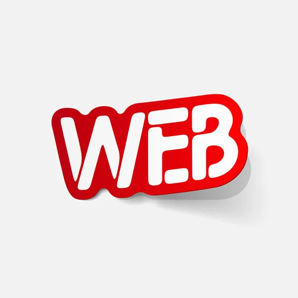 Gerçekçi tasarım öğesi: web — Stok Vektör