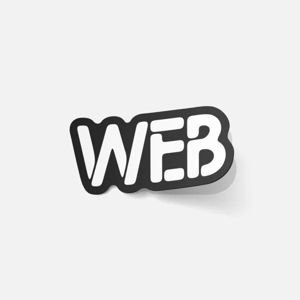 Realistický grafický prvek: web — Stockový vektor