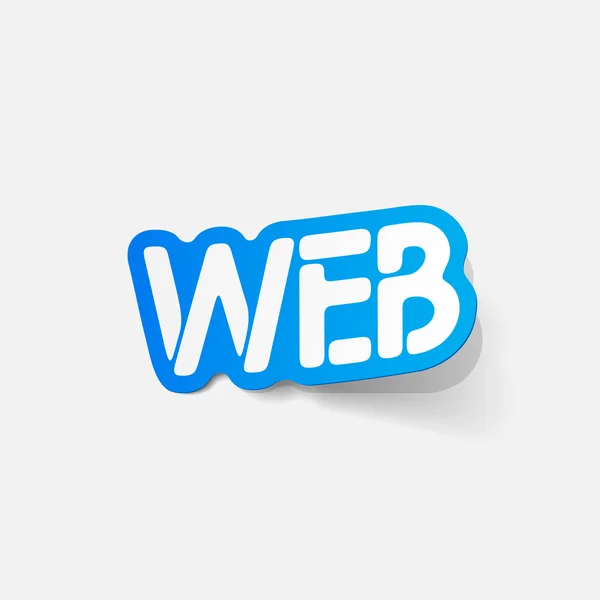 Gerçekçi tasarım öğesi: web — Stok Vektör