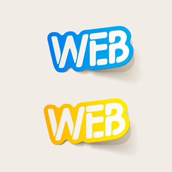 Reális design elem: web — Stock Vector