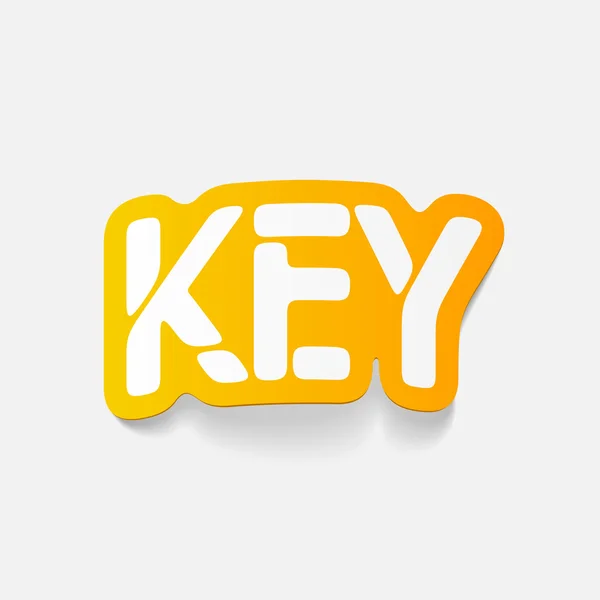 Realistic design element: KEY — Stock Vector