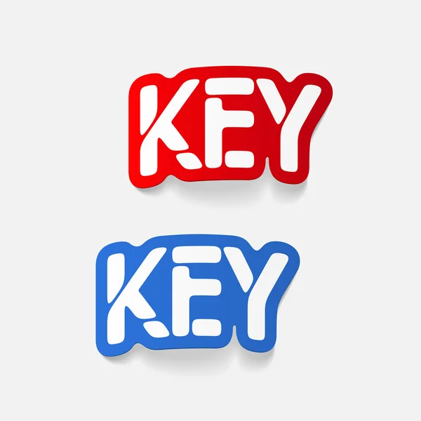 Realistic design element: KEY — Stock Vector