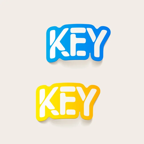 Realistic design element: KEY — Stock Vector