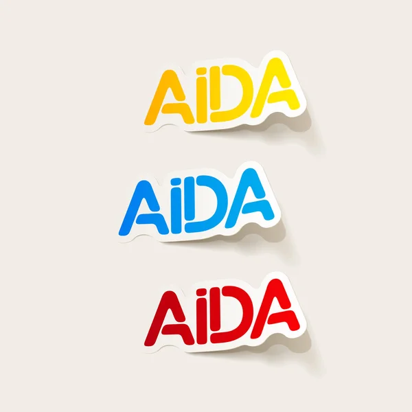 Elemento de diseño realista: aida — Vector de stock