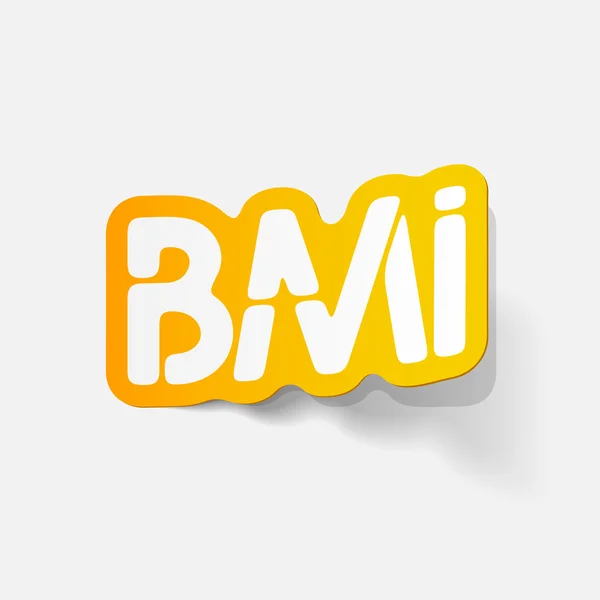 Elemento de design realista: bmi — Vetor de Stock