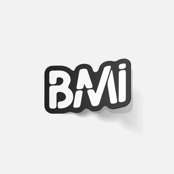 Elemento di design realistico: bmi — Vettoriale Stock