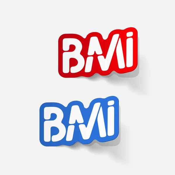 Elemento de diseño realista: bmi — Vector de stock