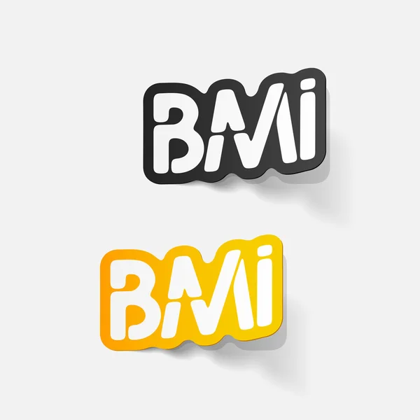 Elemento de diseño realista: bmi — Vector de stock