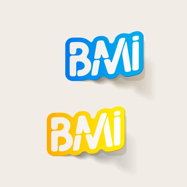 Realistic design element: BMI — Stok Vektör
