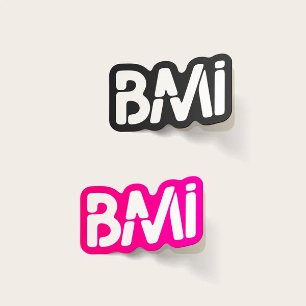 Realistic design element: BMI — Stok Vektör