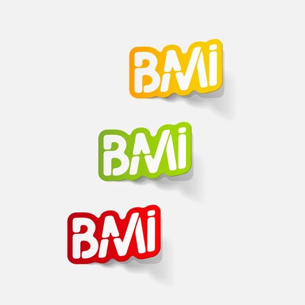 Elemento di design realistico: bmi — Vettoriale Stock